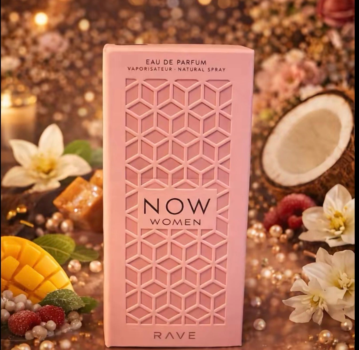 NOW Women Eau de Parfum 100ml by RAVE - Long Lasting Sweet Perfume for Women