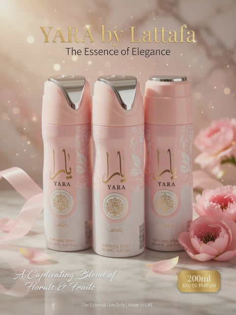 Lattafa Perfumes | Yara | Body Spray | 200 ML | Women's Fragrance | Orchid - Gourmand Accord & Vanilla Notes